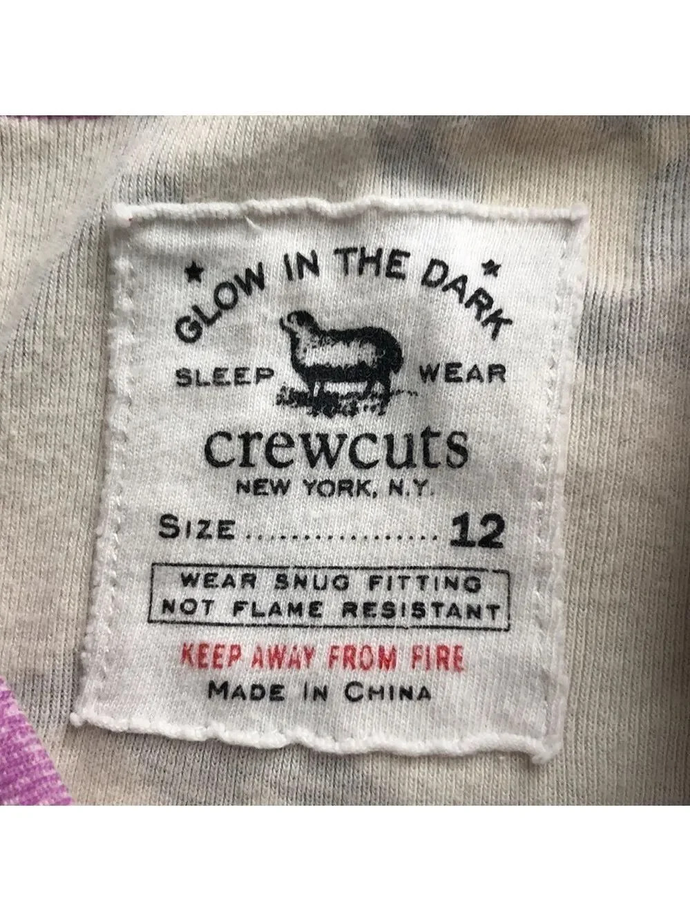 Crewcuts Glow in the Dark Pajama Top Size 12 Unisex